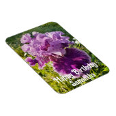 Magnet Flexible Fleur d'Iris violet Jardin fleuri Anniversaire Mag (Côté Droit)