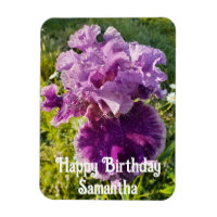 Fleur d'Iris violet Jardin fleuri Anniversaire Mag