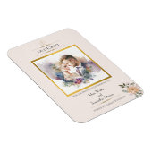 Magnet Flexible Fleur d'or Couple traditionnel Enregistrer la date (Côté Droit)