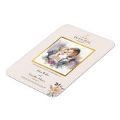 Magnet Flexible Fleur d'or Couple traditionnel Enregistrer la date (Côté Gauche)