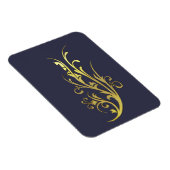 Magnet Flexible Fleur d'or fausse de luxe abstrait (Côté Droit)