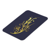 Magnet Flexible Fleur d'or fausse de luxe abstrait (Côté Gauche)