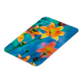 Magnet Flexible Fleur étoile orange (Côté Gauche)