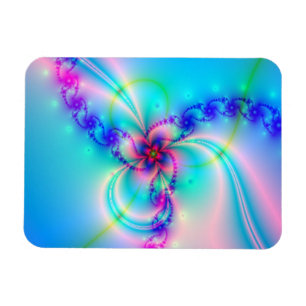 Magnet Flexible Fleur fractale rose jolie