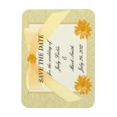 Magnet Flexible Fleur Jaune Enregistrer L'Aimant Date (Vertical)