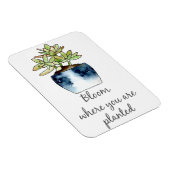 Magnet Flexible Fleur où vous êtes planté Aimant Succulent (Côté Droit)