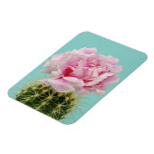 Magnet Flexible Fleur rose Au-Dessus de Spiky Cactus (Côté Gauche)
