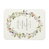 Magnet Flexible Fleur sauvage Garden Wreath Wedding Enregistrer la (Horizontal)