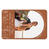 Magnet Flexible Fleur sauvage orange brûlé Mariage d'arc de Bohême (Horizontal)