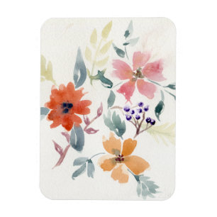 Magnet Flexible Fleurs à l'aquarelle Art peint à la main
