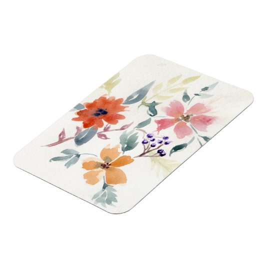 Magnet Flexible Fleurs à l'aquarelle | Art peint à la main (Côté Gauche)