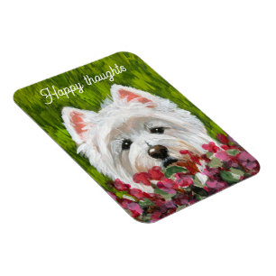 Magnet Flexible Fleurs blanches et roses