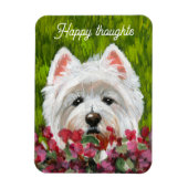 Magnet Flexible Fleurs blanches et roses (Vertical)