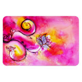 Magnet Flexible FLEURS BLANCHES rose fuchsia jaune violet (Horizontal)