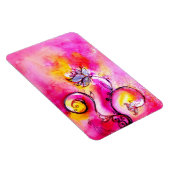 Magnet Flexible FLEURS BLANCHES rose fuchsia jaune violet (Côté Droit)