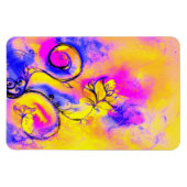 Magnet Flexible FLEURS BLANCHES rose jaune violet (Horizontal)