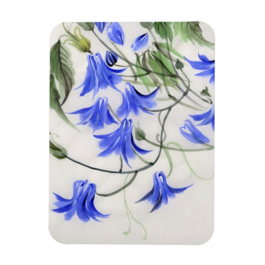 Magnet Flexible Fleurs bleues (Vertical)
