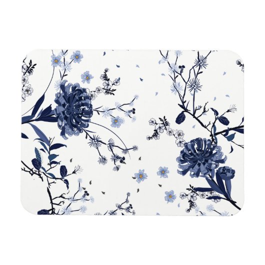 Magnet Flexible Fleurs bleues (Horizontal)