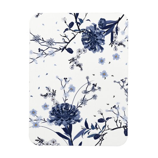 Magnet Flexible Fleurs bleues (Vertical)