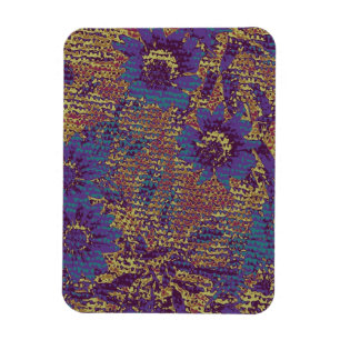 Magnet Flexible Fleurs bleues contre le motif de camouflage de