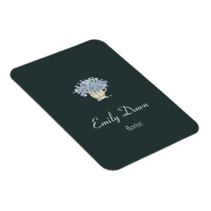 Magnet Flexible Fleurs bleues en gris vase