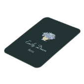 Magnet Flexible Fleurs bleues en gris vase (Côté Gauche)