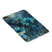 Magnet Flexible Fleurs bleues Médias mixtes (Côté Droit)