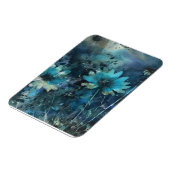 Magnet Flexible Fleurs bleues Médias mixtes (Côté Gauche)