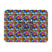 Magnet Flexible Fleurs colorées mignonnes Motif (Horizontal)