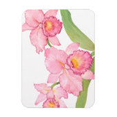 Magnet Flexible Fleurs d'aquarelle rose exotique (Vertical)