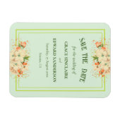 Magnet Flexible Fleurs de cerisiers roses, Enregistrer la date (Horizontal)