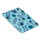 Magnet Flexible Fleurs de chinoiserie bleues (Côté Droit)