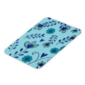 Magnet Flexible Fleurs de chinoiserie bleues (Côté Gauche)