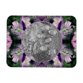 Magnet Flexible Fleurs de géranium violet Ajouter votre photo (Horizontal)
