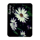 Magnet Flexible Fleurs de Jardin Blanc Penser à vous (Vertical)
