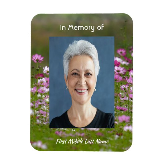 Magnet Flexible Fleurs de jardin Cosmos Mémorial Souvenir (Vertical)