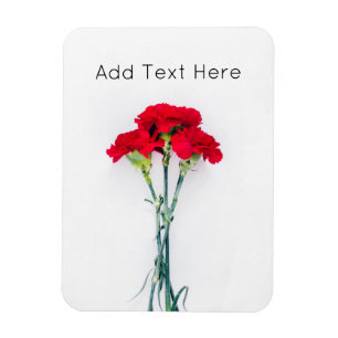 Magnet Flexible Fleurs de la carnation rouge