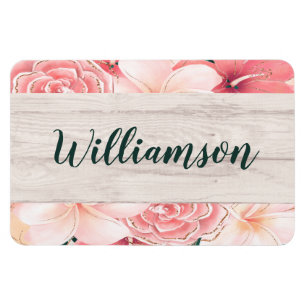 Magnet Flexible Fleurs de monogramme de la Réunion de famille de