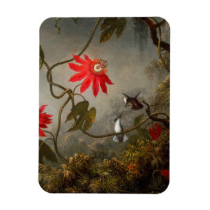Magnet Flexible Fleurs de passion avec tête de colibris