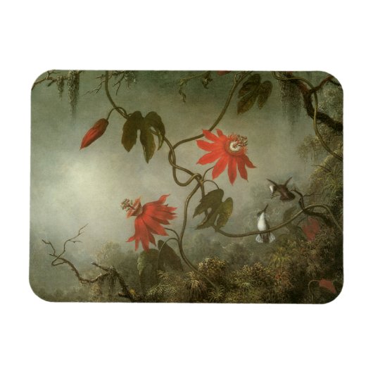 Magnet Flexible Fleurs de passion et colibris par Martin J Heade (Horizontal)