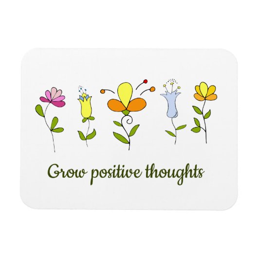 Magnet Flexible Fleurs de pensées positives (Horizontal)