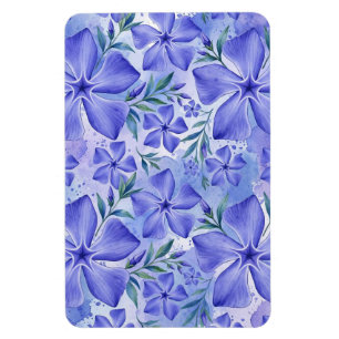 Magnet Flexible Fleurs de Pervenche Bleu Violet Fleurs de Vinca