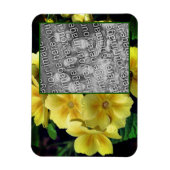 Magnet Flexible Fleurs de Primrose Jaune Ajouter Votre Photo (Vertical)
