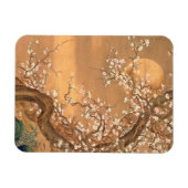 Magnet Flexible Fleurs de prune rose et blanche au clair de lune, (Horizontal)