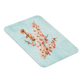 Magnet Flexible Fleurs de prunier sur jean vieilli (Côté Droit)