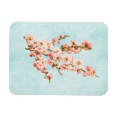 Magnet Flexible Fleurs de prunier sur jean vieilli (Horizontal)