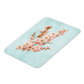 Magnet Flexible Fleurs de prunier sur jean vieilli (Côté Gauche)