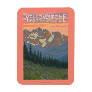 Magnet Flexible Fleurs de ressort - parc national de Yellowstone