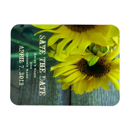 Magnet Flexible Fleurs de soleil dans un mariage Jar Enregistrer l (Horizontal)
