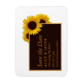 Magnet Flexible Fleurs de soleil rustiques - Mariage Enregistrer L (Vertical)
